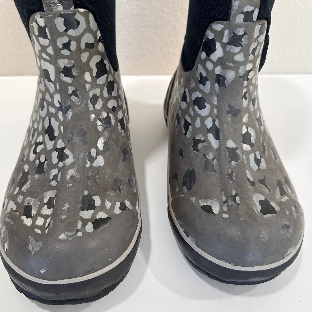 Bogs Leopard Waterproof Insulated Rain Boots -30F rated Youth‎ Girls 2 Euro 33